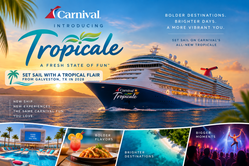 Carnival Tropicale cruise ship promotional flyer